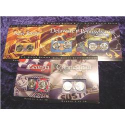 No. 1-5 U.S. State Quarter Sets in holders