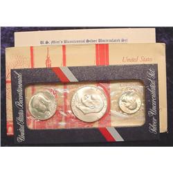1976 S Silver Three Piece Bicentennial