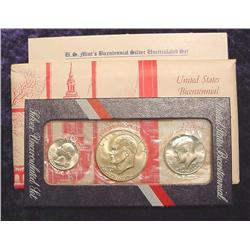 1976 S Silver Three Piece Bicentennial