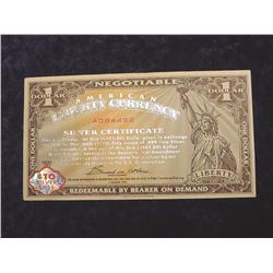 1998 $1 "American Liberty Currency" AU