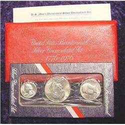 1976 S Silver Three Piece Bicentennial
