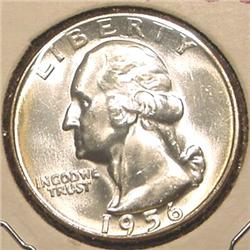 1956 P Washington Quarter. Brilliant Unc.