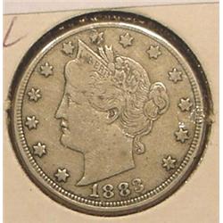 1883 NC Liberty Nickel. VF 20.
