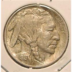 1913 P Type One Buffalo Nickel. AU.