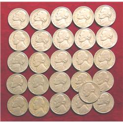 Jefferson Nickel Hoard: 1940D, S, (2) 46P,