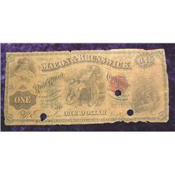 Feb. 1st, 1867 Macon & Brunswick $1