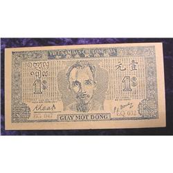 North Viet Nam $1 Dong Banknote.