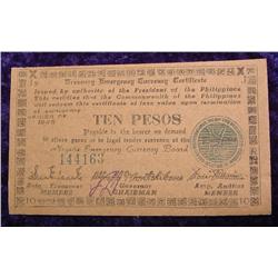 Series 1945 Philippines 10 Peso Negaba