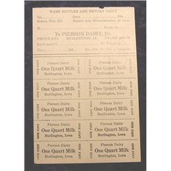 Pierson Dairy, Dr. Burlington, Ia. Milk Good