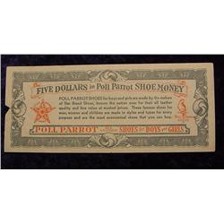 1930 era Poll Parrot Shoes $5 depression