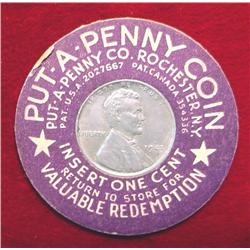 Put-A-Penny Coin Encased Steel Cent