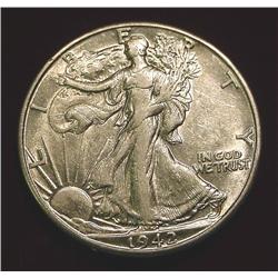 1942 D Walking Liberty Half Dollar. EF