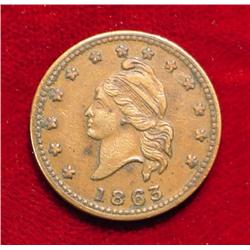 1863 "Army & Navy" Civil War Token. VF