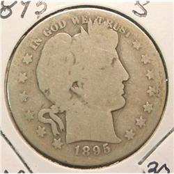 1895 S Barber Half Dollar. G/AG.