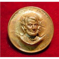 1930 Lincoln Pop Out Cent on Pinback