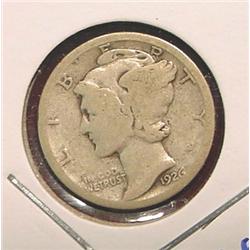 1926 S Mercury Dime. VG/G