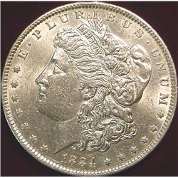 1884 O Morgan Silver Dollar. AU