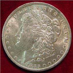 1885 O Morgan Silver Dollar. AU