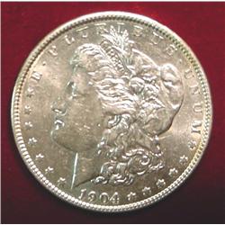 1904 P U.S. Morgan Silver Dollar. AU