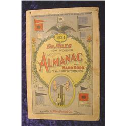 1924 Dr. Miles New Weather Almanac 