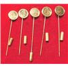 Image 1 : (5) Antique Pattern Gold Coin Stick Pins. 