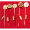 Image 2 : (5) Antique Pattern Gold Coin Stick Pins.