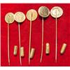 Image 2 : (5) Antique Pattern Gold Coin Stick Pins.