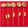 Image 1 : (5) Antique Pattern Gold Coin Stick Pins.