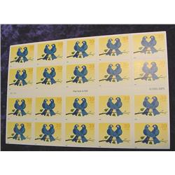 Mint Sheet U.S. "Love True Blue" Stamps