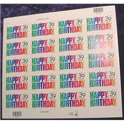 Mint Sheet U.S. "Happy Birthday" Stamps
