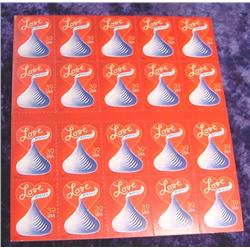 Mint Sheet U.S. "Love Kisses" Stamps