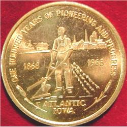 1868-1968 Atlantic, Iowa Cenetennial Medal