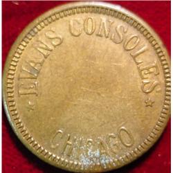 Evans Consoles/Chicago Token "Domino