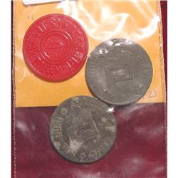 Missouri Tax Tokens.(2) 1 Mill Mo-5 & 1 m