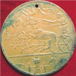 Italian Medal with horse drawn Chariot.