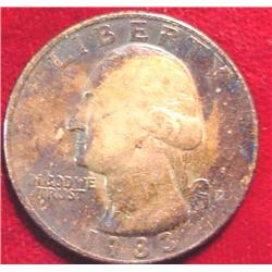 1983 P Copper Washington Quarter. VG