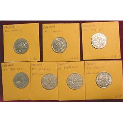 Collection of Canada Nickels 1924 Fair