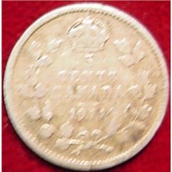 1911 Canada Five Cent Silver. G-4.