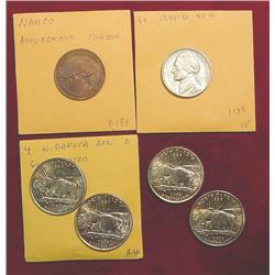 Namco Token; (4) North Dakota Gold-plated