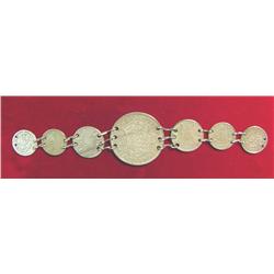 Great Britain Silver Coin Bracelet. No catch