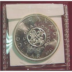 1964 Canada "Charlottetown" Silver Dollar