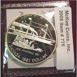 1991 Canada "Frontenac" Silver Dollar