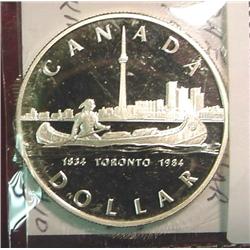 1834-1984 Canada "Toronto" Silver Dollar