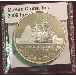 1587-1987 Canada "Davis Strait" Silver 