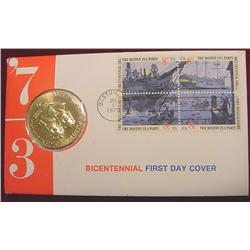1973 Biecentennial Medal & Cover.