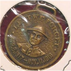 WWI 1917-1918 Lest We Forget Fob.