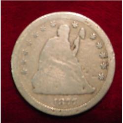 1877S Liberty Seated Quarter. G.