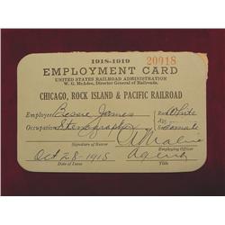 1918-19 Rock Island & Pacific RR. Card