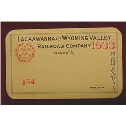 1933 Lackawanna & Wyoming Valley RR.