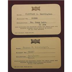 (2) Frisco Lines Railroad Passes.